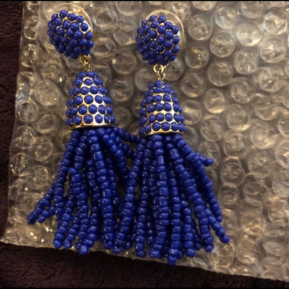 🌼Earring Sale🌼 Blue Beaded Tassel Earring Sale - Picture 1 of 1